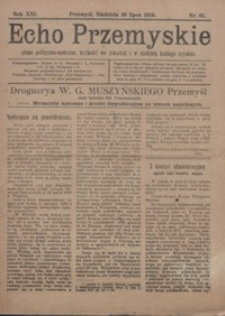 Echo Przemyskie : pismo polityczno-społeczne. 1916, R. 21, nr 61 (lipiec)