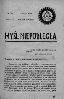 Myśl Niepodległa 1913 nr 259