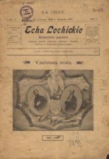 Echa Lechickie 1897, R. 1, nr 1