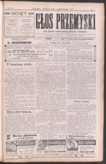 Nowy Głos Przemyski : pismo poświęcone sprawom społecznym, politycznym i ekonomicznym. 1911, R. 10, nr 43-46 (październik)