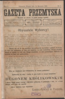 Gazeta Przemyska. 1907, R. 1, nr 1-5 (kwiecień)