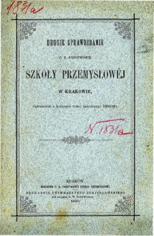 Sprawozdanie C. K. Państwowej Szkoły Przemysłowej w Krakowie za rok szkolny 1889/90