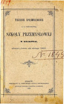 Sprawozdanie C. K. Państwowej Szkoły Przemysłowej w Krakowie za rok szkolny 1890/91
