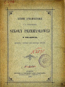 Sprawozdanie C. K. Państwowej Szkoły Przemysłowej w Krakowie za rok szkolny 1894/95