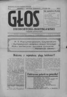 Głos Drohobycko-Borysławski : tygodnik bezpartyjny. 1934, R. 9, nr 1-2, 4