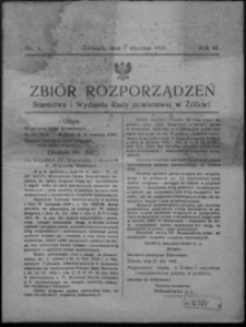 Zbiór Rozporządzeń Starostwa i Wydziału Rady Powiatowej w Żółkwi. 1931, R. 3, nr 1-14