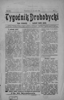 Tygodnik Drohobycki : organ niezawisły. 1914, R. 3, nr 1- 31