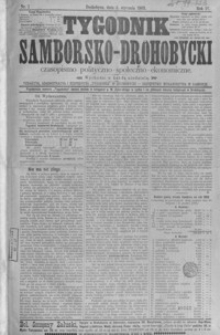 Tygodnik Samborsko-Drohobycki : czasopismo polityczno-społeczno-ekonomiczne. 1903, R. 4, nr 1-52