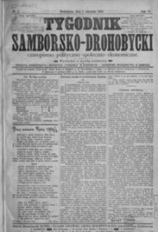 Tygodnik Samborsko-Drohobycki : czasopismo polityczno-społeczno-ekonomiczne. 1905, R. 6, nr 1-52