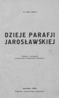 Dzieje parafji jarosławskiej