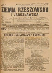 Ziemia Rzeszowska i Jarosławska : czasopismo narodowe. 1924, R. 6, nr 21 - 30