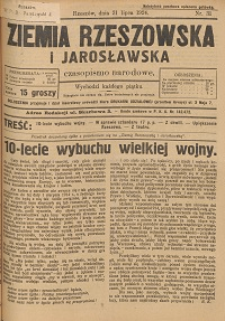 Ziemia Rzeszowska i Jarosławska : czasopismo narodowe. 1924, R. 6, nr 31 - 40
