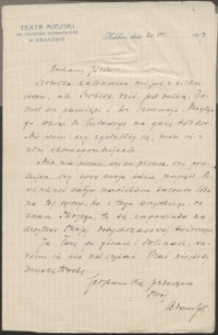 [List Arampila do Józefa Wiśniowskiego, 20.07.1917]