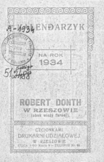 Kalendarzyk na rok 1934