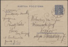 [Kartka pocztowa Rudolfa Kubesia do Józefa Wiśniowskiego, 13.11.1930]
