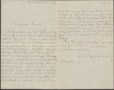 [List Antoniego Sygietyńskiego do Józefa Wiśniowskiego, 24.09.1911]