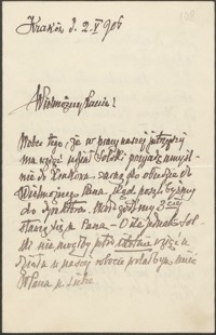 [List Lucjana Rydla do Józefa Wiśniowskiego, 02.05.1906]