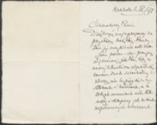 [List Stanisława Tarnowskiego do Józefa Wiśniowskiego, 06.03.1912]