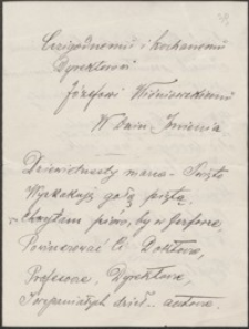 [List Józefa Korwin-Łuczyńskiego do Józefa Wiśniowskiego, 19.03.1919]