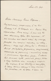 [List Adama Krechowieckiego do Józefa Wiśniowskiego, 05.03.1907]