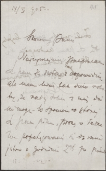 [List Adama Szymańskiego do Józefa Wiśniowskiego, 17.05.1905]