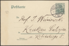 [Kartka pocztowa Aleksandra Brücknera do Józefa Wiśniowskiego, 04.01.1907]