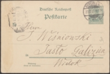 [Kartka pocztowa Aleksandra Brücknera do Józefa Wiśniowskiego, 23.12.1901]
