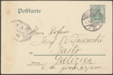[Kartka pocztowa Aleksandra Brücknera do Józefa Wiśniowskiego, 01.03.1903]