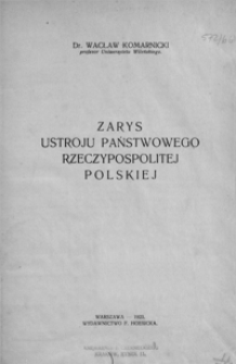 Zarys ustroju państwowego Rzeczypospolitej Polskiej