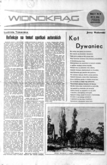 Widnokrąg : tygodnik kulturalny. 1961, R. 1, nr 5 (29 października)