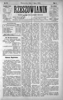 Rzeszowianin. 1903, R. 1, nr 19-23 (lipiec)