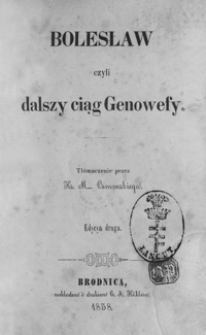 Bolesław czyli dalszy ciąg Genowefy