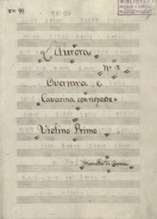 L’Aurora Nr. 3 : Overtura e Cavatina con riposte Marcello di Capua