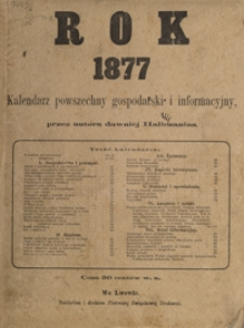 Kalendarz Powszechny Gospodarski i Informacyjny na Rok 1877, R. 3