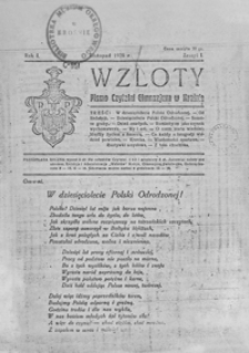 Wzloty : pismo Czytelni Gimnazjum w Krośnie. 1928, R. 1, Z. 1 (listopad)