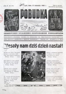 Pobudka : czasopismo społeczno-gospodarcze Podkarpacia. 1938, R. 4, nr 8 (kwiecień)