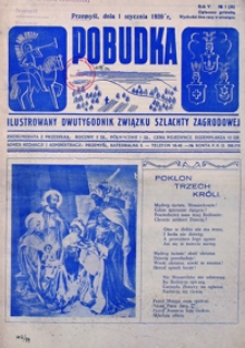 Pobudka : ilustrowany dwutygodnik Związku Szlachty Zagrodowej. 1939, R. 5, nr 1 (styczeń)