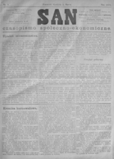 San : czasopismo społeczno-ekonomiczne. 1879, nr 9-13 (marzec)
