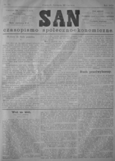 San : czasopismo społeczno-ekonomiczne. 1879, nr 22-26 (czerwiec)