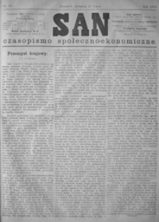 San : czasopismo społeczno-ekonomiczne. 1879, nr 27-30 (lipiec)