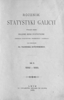 Rocznik Statystyki Galicyi