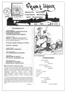 Waga i Miecz : miesięcznik Samorządu i Towarzystwa Miłośników Ziemi Strzyżowskiej. 1992, [R. 2], nr 2 (luty)