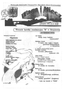 Waga i Miecz : miesięcznik Samorządu i Towarzystwa Miłośników Ziemi Strzyżowskiej. 1993, [R. 3], nr 8 (sierpień)