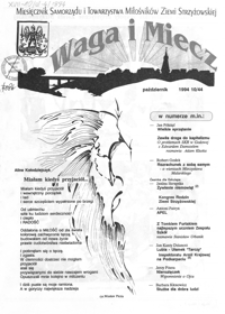 Waga i Miecz : miesięcznik Samorządu i Towarzystwa Miłośników Ziemi Strzyżowskiej. 1994, [R. 4], nr 10 (październik)