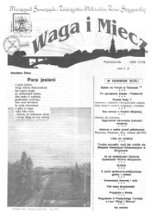Waga i Miecz : miesięcznik Samorządu i Towarzystwa Miłośników Ziemi Strzyżowskiej. 1995, [R. 5], nr 10 (październik)
