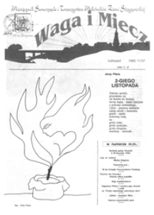 Waga i Miecz : miesięcznik Samorządu i Towarzystwa Miłośników Ziemi Strzyżowskiej. 1995, [R. 5], nr 11 (listopad)