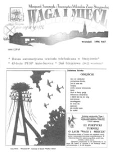 Waga i Miecz : miesięcznik Samorządu i Towarzystwa Miłośników Ziemi Strzyżowskiej. 1996, [R. 6], nr 9 (wrzesień)